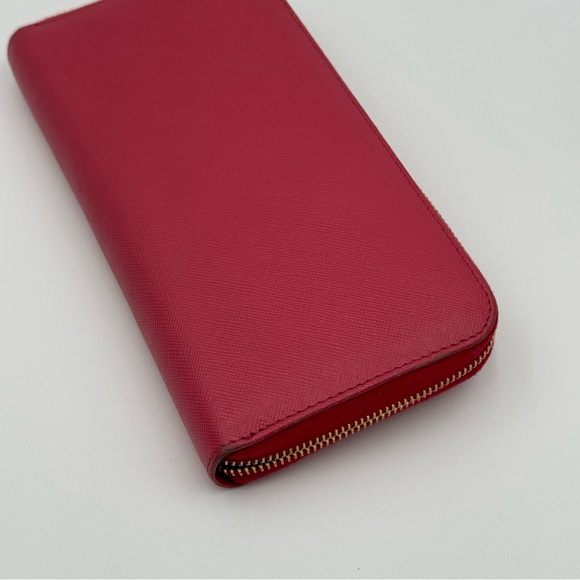 (SOLD) Prada Saffiano Leather Pink Bow Tie Wallet - Picture 14 of 16